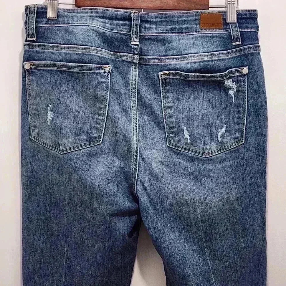 Judy Blue Distressed Skinny Fit Jeans Womens Size 13/31 - Picture 11 of 16